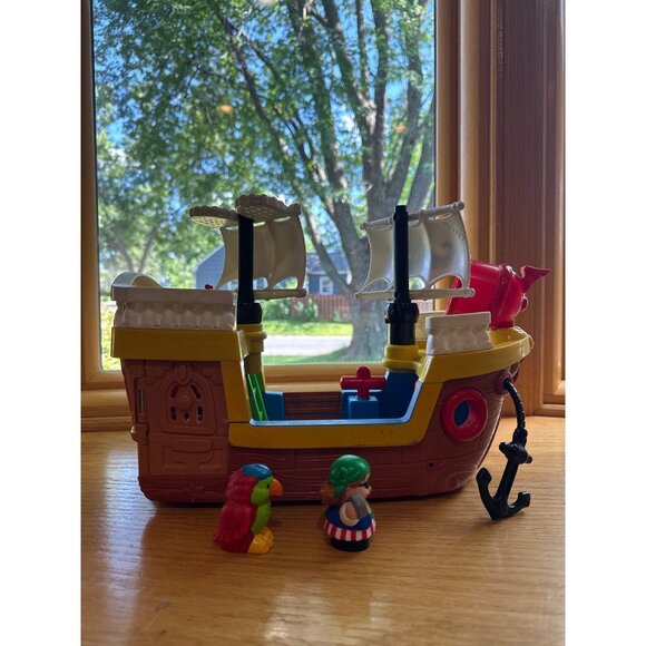Fisher-Price Little People Pirate Ship Playset With Music Sounds & 2 Figures - Picture 9 of 9